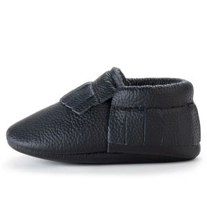NEW Black bird rock baby moccasins